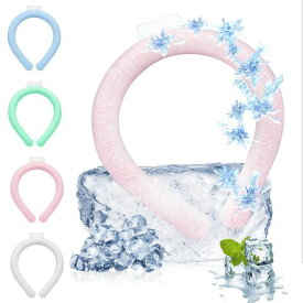 アイスネックリングクールネックリング28°C【2024年新登場】首元ひんやり冷感PCM素材夏対策首掛け冷却爽快感自然凍結暑さ対策冷却チューブクーリング熱中症対策長持ち繰り返し利用可能…