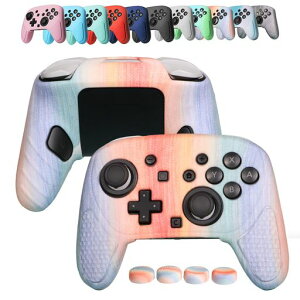 JYXETOV Switch2 Pro�R���g���[���[ �J�o�[ �Ή��A�V���R�����ی�P�[�X�A����~�߁A�T���X�e�B�b�N�L���b�v4�t�� ���ʈ���p�^�[��