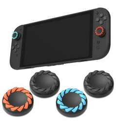『良質シリコン』TukebonSwitch2交換用スティックキャップSwitch2スティックカバー4個キット全面保護操作性向上滑り防止ホコリ防止取り付け簡単PS4/PS5コントローラーキャップカバー(ブルーオ…