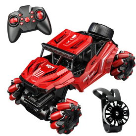 iKingラジコンカーRCCarリモコンカー-スプレー機能付きマクナムホイールドリフト2.4GHzLEDライトケーブル付き水陸両用室内外遊びUSB充電誕生日プレゼント小学生中学生対応