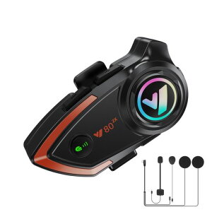 Wongkok �o�C�N �C���J�� Y80 2x�o�C�N�p�ʐM�@�� Qualcomm�`�b�v �A���g�p32���� �o�C�N�p�C���J�� �ʐM�������A �����A�V�X�^���g ���{�ꉹ�� ���y���L P67�h���h�o DSP&CVC�m�C�Y�L�����Z�� HIFI�c