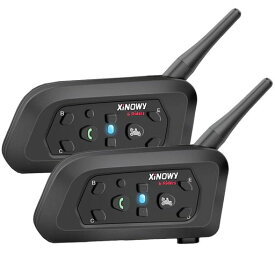 Mihonoバイクインカム6Riders(2台セット)V6Pro昇級版ツーリング6人ペアリング2人同時通話Bluetoothインターコム1200M12時間通話GPS/DSP機能搭載イヤホンマイク付き音楽聞くIP65防水