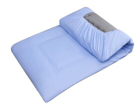 敷布団カバーセミダブル綿100ブルーワンタッチシーツ無地敷きシーツ防ダニ通気吸湿フィットシーツ平織り