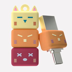BiliousタイプcUSBメモリ、2で1OTGデュアルUSB3.064Gフラッシュドライブ、Jenna猫のデザインかわいいサムドライブ、防水&小型メモリースティック