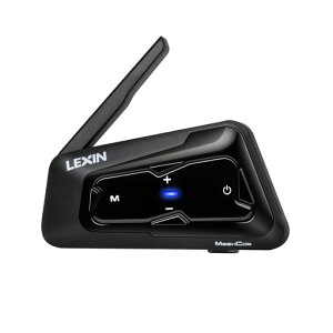 LEXIN�o�C�N�C���J��MeshCom���b�V��3.0���y�Ȃ���ʘb�ő�24�l�����ʘbBluetooth5.0���y���LFM���W�IIP67�h���m�C�Y�L�����Z�����OSiri�Ή����{�ꉹ��1��Z�b�g