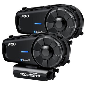 FODSPORTS�o�C�N�C���J��FX8�C���J���C���J���o�C�N�p8�l�����ʘb�ᒆ�����؂�ւ����y���L�o�C�N�p�C���J��FM���W�IHi-Fi�����ʐM�������A���{�ꉹ���ē��h���A���ʘb20���ԉ����R�}���h�c