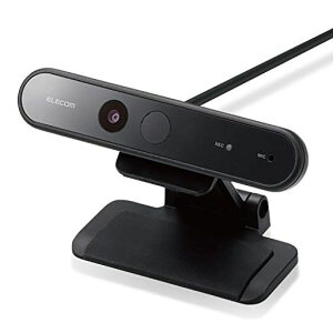 �G���R�� WEB�J���� UCAM-CF20FBBK 200����f �t��HD 1080p 30FPS Windows Hello��F�ؑΉ� �}�C�N���� �P�[�u����1.5m �u���b�N