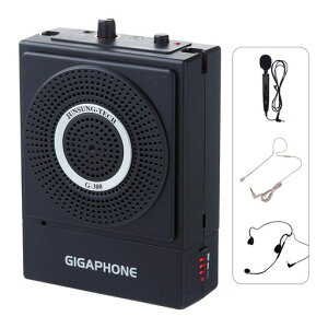 �L���}�C�N�����^�g����GIGAPHONEG30040WPortable&CompactLoudVoiceAmplifierwithMicrophones�u���b�N