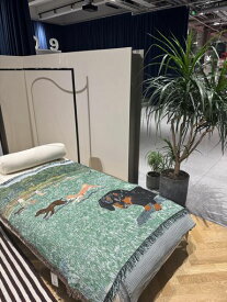 面白い柄dogparkダックスフントグリーン可愛いおしゃれマルチカバーブランケットソファーカバーベッドカバー(130X160cm)