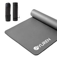 YUREN ヨガマット10mm 幅広 87 x 190cm NBR素材 トレーニング 、ストレッチマット用