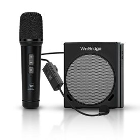 wwinbridgeコンパクトスピーカーハンドヘルドマイクヘッドセットマイクハンズフリー拡声器ポータブル拡声器USB/AUX入力/TFカード音楽再生PAシステムガイドヨガ指導プロモーション会議教師…