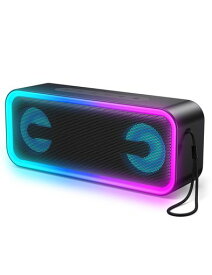 【DSP音声技術・Bass3.0重低音・デュアルドライバー】30W大音量ポータブルBluetoothスピーカーRGBライト連動真ワイヤレスステレオ対応IPX7防水20時間連続再生Type-C充電内蔵マイク搭載