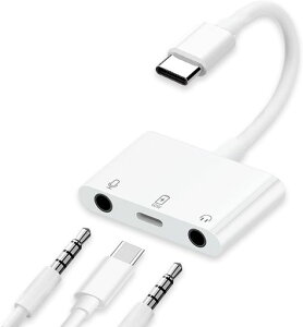 3in1Type-C�C���z���ϊ��P�[�u���^�C�vC�C���z���W���b�N3.5mmAux�[�qUSB-CPD�C���z���[�d�A�_�v�^�[�����ʘb�\/���ʒ���/���yiPhone15iPadProiPadAir4/Galaxy
