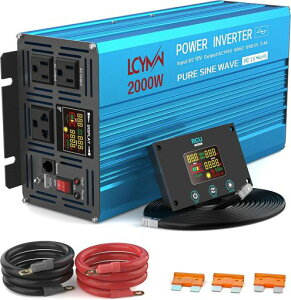 LCYMW�C���o�[�^�[�����g2000w12v100v�ő�4000WDC12V(����)��AC100V(��)�ɕϊ��L�������R���t���ƒ�p�Ԓ������z�����d
