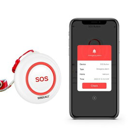 SINGCALL呼び出しベル介護家庭用ナースコール呼び鈴ワイヤレス介護呼び出しボタン介護介護用品呼び出しナースコールスマホ連動(2.4GHzwifi呼び出しボタン*1)
