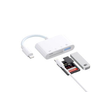 �yMFi�F�ؐ��i�zSD�J�[�h���[�_�[4in1�J�[�h���[�_�[�O�t�������J�[�h���[�_�[i-Phone/i-Pad�pUSB/SD/TF�ϊ��A�_�v�^�J�����A�_�v�^�����o�����f�[�^�]�������[�d�Ɠ]��