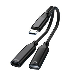 �^�C�vC�C���z���ϊ��A�_�v�^2-IN-1USBType-C�C���z���W���b�N�y���y�����Ȃ���[�d�ł��zDAC����Hi-Fi����PD60W�}���[�d�ʘb/���ʒ���/���y�Ή�iPad/iPadPro/Android/Type