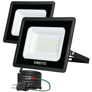 XIMEITOLED������50w�����F6000LM6500K1.8�R�[�hIP66�h��120°�L�p100V�Ή����[�N���C�g�H���pled���C�g��Ɠ��Ŕ��O�����ԏ�p�q�ɏƖ��D���������O���BBQ�p600w����
