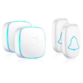 呼び出しベルナースコールポケットベル介護用無線コール緊急コールセット家庭用ポケットベル家庭用呼び出しベル接続簡単音楽選択可能日本語取扱説明書付き受信機2と送信機2送信機専…