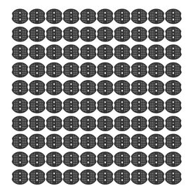 防草シートワッシャー園芸黒丸取り付け簡単再利用可能2穴50/100枚直径6.6cm厚さ2mm釘の頭が飛び出ないブラック芝生布地芝生フェンス防草バリア(100個)