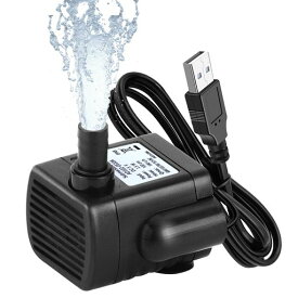LEDBOKLI水中ポンプ小型ポンプミニ排水ポンプ池ポンプ水槽循環ポンプ潜水ポンプUSB給電静音揚程1MDC5V吐出量180L/H