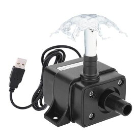 LEDGLE水中ポンプDC5V小型ポンプ池ポンプ噴水高さ30~40cm揚程1M吐出量120L/HUSB給電式水耕栽培排水ポンプ水槽水族館IP68防水循環ポンプ潜水ポンプ静音