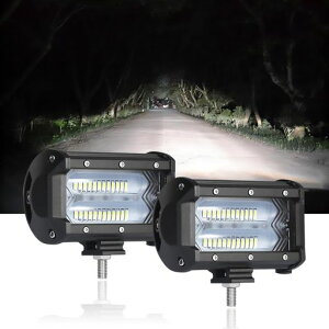 LED�t�H�O�����v5�C���`��Ɠ�72wled���[�N���C�g�z���C�g6000k�ō�8840���[�������FSUVATVUTV�ԕ����W�����O�Ɠ��⏕���Ԕėp���V�^�����v�g�U�^�C�vIP68�h���E�h�o6D�����Y