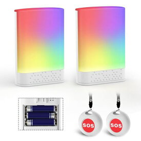 家庭用呼び出しベルナースコール介護用呼び出しベル家庭用ポケットベルポケットベル無線コールボタン緊急コールセットSOSポケベル呼び鈴コールボタン使用簡単音楽選択可能送信機防水…