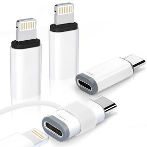 iCarez���C�g�j���O�^�C�vc�ϊ��p�A�_�v�^(2+2�Z�b�g)480Mbps�f�[�^�]��/10W�[�d�Ή��炢�Ƃɂ񂭂��[�Ԃ�lightningusb-c�ϊ�typeclightning�ϊ������h�~�V���R���X�g���b�v�t��