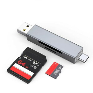 2in1�J�[�h���[�_�[Type-C/USB2.0�������J�[�h���[�_�[���@�\480Mb/s�����]��OTG�Ή����^�y��Android�X�}�[�g�t�H���^�u���b�gMacBookWindowsPC�ȂǑΉ�(�O���[)