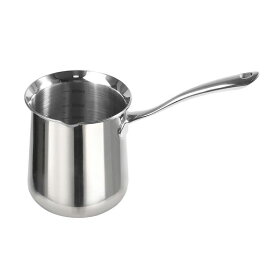 IMEEAミルクパン片手鍋18-10ステンレス高11cmIH対応600ccソースパンミニミルクパンシルバー