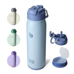 BOTTLEBOTTLE����650ml�q���X�g���[�t�������ݕۗ␅���ꕔ��?2WAY�W�^��f�M�X�e�����X�{�g���R��h�~�j�̎q���̎q���@�т�X�|�[�c�{�g���u���[