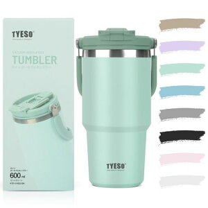 TYESO �^���u���[ �X�g���[�t�� 600ml ���� �ۗ�ۉ� ��e�� �X�e�����X�{�g�� �W�t�� ���ڂ�Ȃ� �E�H�[�^�[�{�g�� �����^�� �����t �^��f�M ��d�\�� �L�� ������ �R��Ȃ� �A�E�g�h�A �c