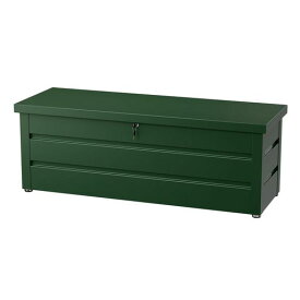 GangMei物置屋外収納ガーデンベンチスチール製幅149x奥行53.7x高さ52cm天板耐荷重100kg鍵付きベンチストッカー450L大容量グリーン