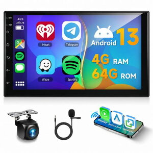 Hodozzy [4GB+64GB]�J�[�X�e���I2 Din���� Carplay&Android Auto�A��d���� 7 �C���`�̃^�b�`�X�N���[���̎Ԃ̃��W�I2Din GPS �̉^�s WiFi Bluetooth FM/RDS �̃��W�I