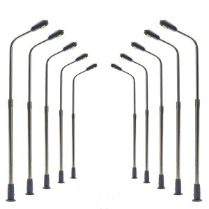 モデル街灯道路灯街灯柱LEDライト温白色62mm1:15010本入り鉄道模型建物模型ジオラマ情景コレクション教育DIY