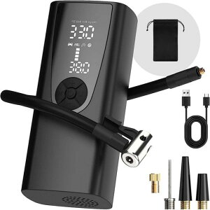 電動空気入れ車自転車空気入れ充電式エアコンプレッサーポータブル6000mAh大容量電池最大圧力150PSI自動停止自動車/自転車/ボール/浮き輪/バイク対応くうきい電動コードレスSOSデジタルLCDL…