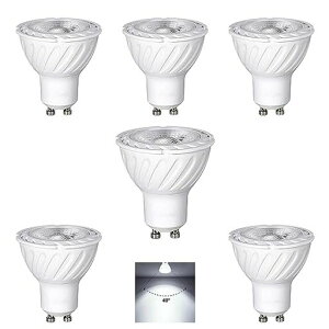 LED�X�|�b�g���C�gGU10���������FRa98+5W50W�`�n���Q������400LM�����F6000k�����Ή��ȃG�lPSE�F�؍ς�6�Z�b�g(�����F6000k6)