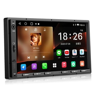 ATOTOZONE A5L 7�C���`�f�B�X�v���C�I�[�f�B�I2DIN �AAndroid�J�[�i�r, ���C�����X CarPlay& ���C�����X Android Auto�AWi-Fi/Bluetooth/USB�e�U�����O�ɑΉ��A2+32GB�ADSP&�A���v