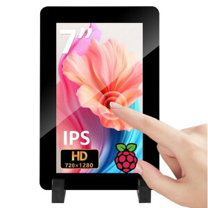OSOYOO Raspberry Pi�p 7�C���` DSI IPS �^�b�`�X�N���[�� 720x1280 HD | Pi 5/4B/3A+�Ή� | DSI & GPIO���d | 6H�����K���X | �w��h�~ | ���Y�p�C �v���W�F�N�g�ɍœK