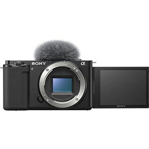 SONY(�\�j�[) Vlog�p�J���� �����Y������VLOGCAM APS-C �~���[���X���J���� ZV-E10 �{�f�B(�����Y�Ȃ�) �E�B���h�X�N���[���t�� �u���b�N ZV-E10 B
