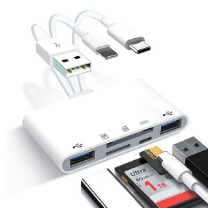HovvaaSD�J�[�h���[�_�[5in3Phone/Type-C/USBSD/TF�J�[�h�J�������[�_�[USB/SD/TF�ϊ��A�_�v�^USB3.0�o���������]��OTG�@�\�ʐ^/�r�f�I/�����ݒ�s�v�������[�J�[�h