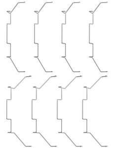 Novonestファンバックル120mmCPUクリップ耐久性cpuクリップ120mmCPUファン用2つサイズ固定バックル取り付け簡単弾性ワイヤーバックルシルバー8個