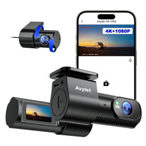 Avylet�h���C�u���R�[�_�[�O��J����4K�t�����g1080P���AWiFi���ڃX�}�z�A�g�O�t��GPS���W���[���Ή������펞�^��G�Z���T�[�Ռ��^��24���Ԓ��ԊĎ��Î��@�\WDR�摜�␳170°���L�p���^�h�����c