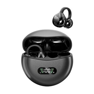 YIKTUNG【2024新型Bluetooth5.49イヤホン】イヤーカフ型オープンイヤー型ワイヤレスイヤホン指向伝送技術5分充電で1時間使える耳を塞がないイヤホンブルートゥース空気伝導最大3000hスタンバ…