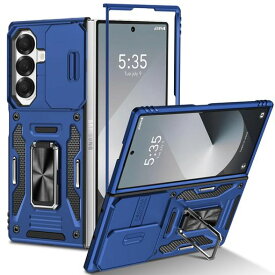 PNEWQNEGalaxyZFold75G用ケースリング付き衝撃吸収耐衝撃スタンド機能米軍MIL規格ギャラクシーゼットフォールド75g用ケース全面保護360°回転滑り落ちにくい人気おしゃれ携帯カバー青