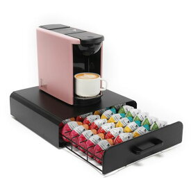 HorevoUCCドリップポッドカプセル用コーヒーカプセル収納引き出しコーヒーカプセルオーガナイザーコーヒーカプセルホルダーコーヒーメーカースタンドメタル32カプセル用.