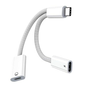 JUCKIER2in1�^�C�vC�C���z���ϊ��A�_�v�^DAC����Type-Cto�f���A��USB-C�C���z���W���b�N�ϊ��[�d���Ȃ��特�y�Đ��\PD60W�����[�d�����g�p�ʘb/���ʒ��ߑΉ�iPhone16/15Pro