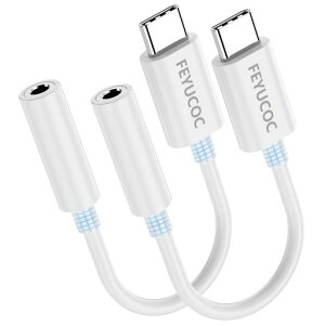FEYUCOC USB-C �C���z���W���b�N �ϊ��y2025�V�o��z2�Z�b�g�C���z���W���b�N �ϊ� �^�C�vc 3.5mm �Ή� 3�� 4��, �^�C�vc �C���z�� �ϊ� DAC����/Hi-Fi����, ���ʒ���/�ʘb/���y, 16bit/48KHz,