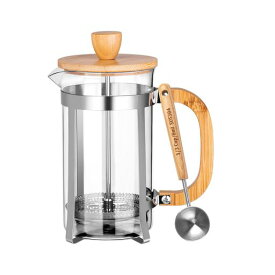 MERMOOYILANフレンチプレスコーヒーメーカー&ティープレス600ML耐熱ガラスポットプラスチックフリー、茶葉・コールドブリュー・ミルクフォーマー対応、計量スプーン付き